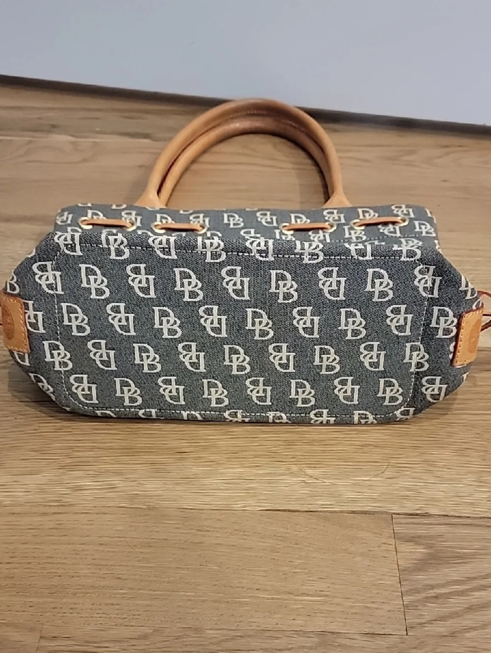 Dooney & Bourke Y2K Signature Monogram Tassel Tote Bag Possibly Vintage